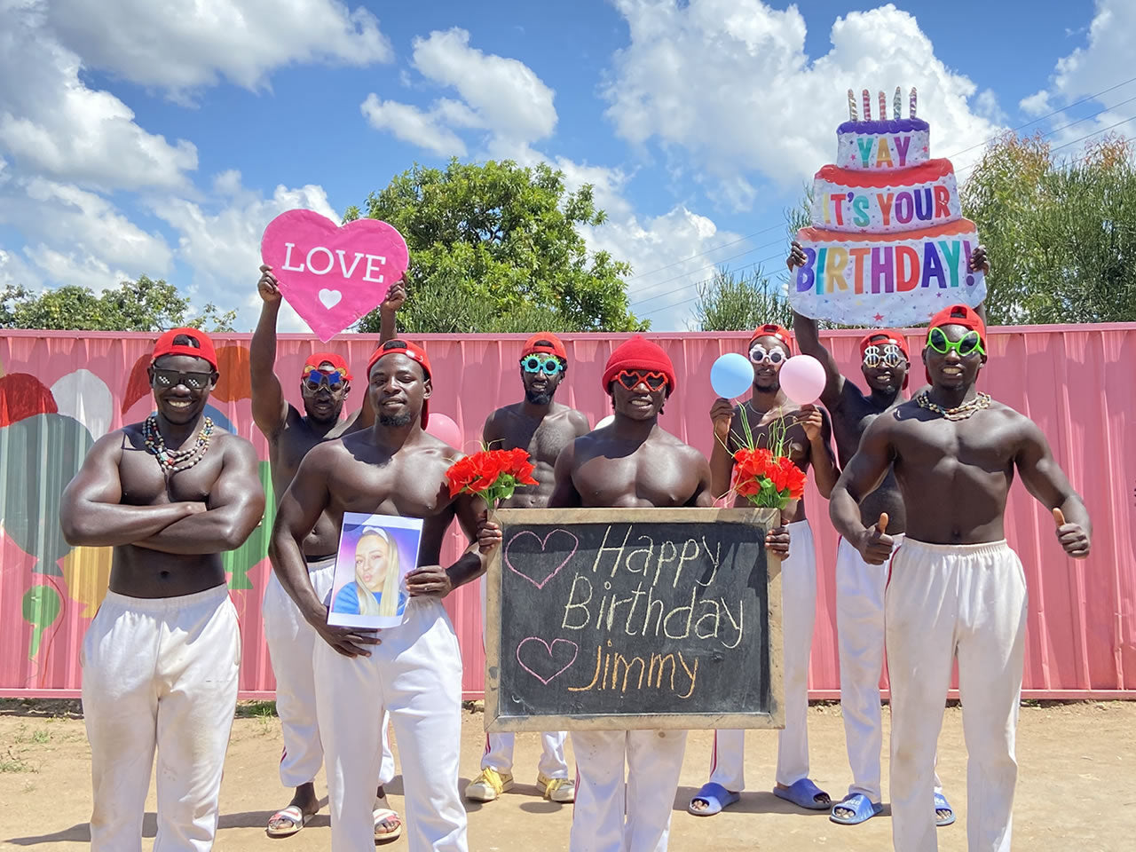 Afrikanisches Fitnessteam