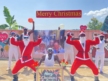 African Fitness Team - White Top: Custom-printed oversized photo
