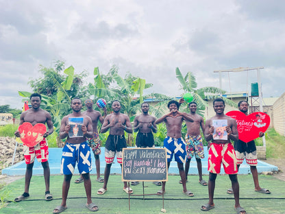 Afrikanisches Poolparty-Team