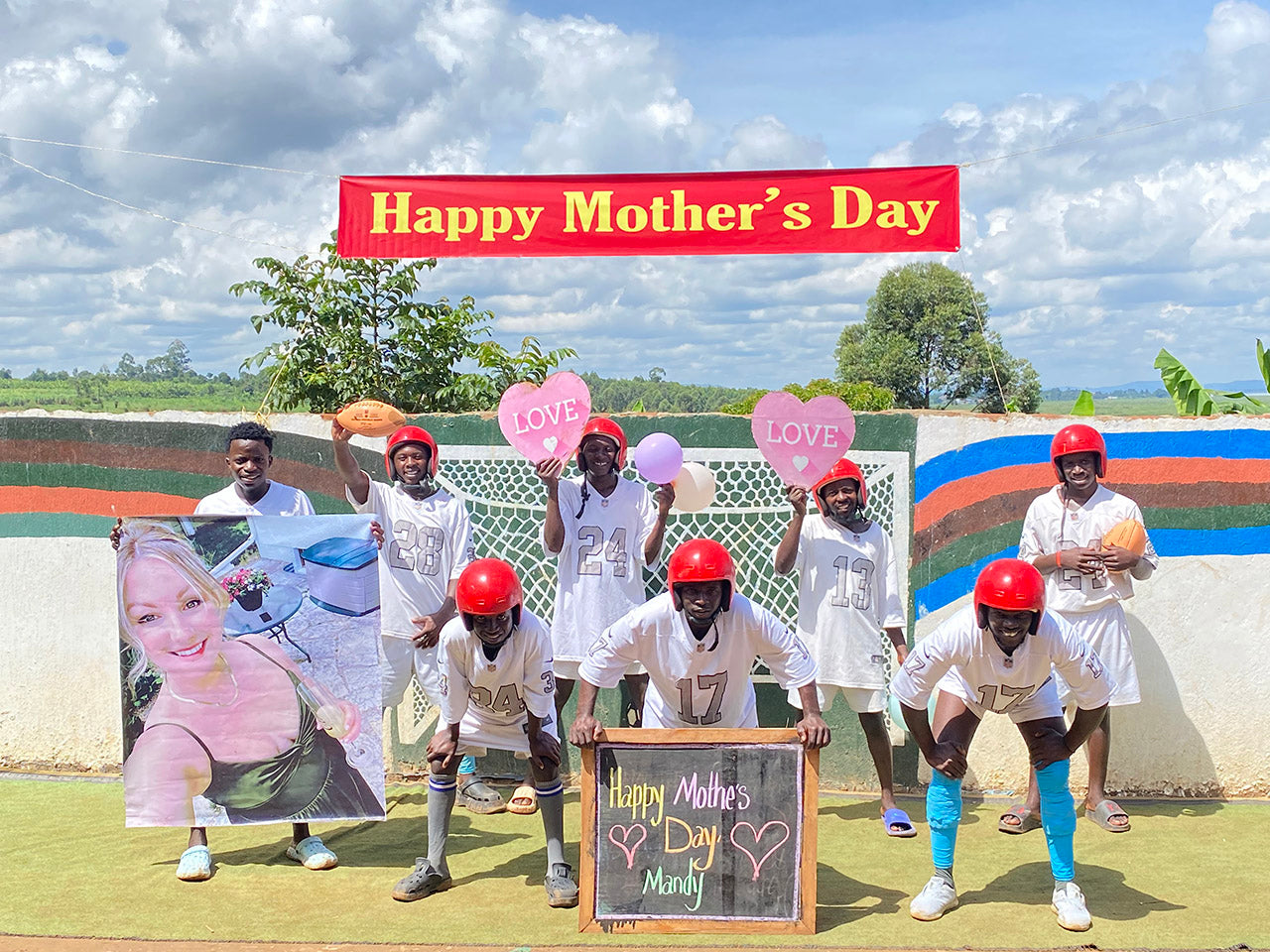 African Olive Rugby Team: Custom-printed oversized photo
