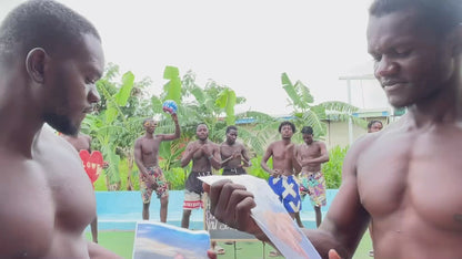 Afrikanisches Poolparty-Team